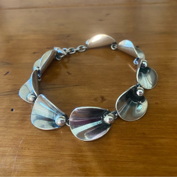 Niels Erik Jewelry - NIELS ERIK STERLING SILVER MODERNIST LINK TOGGLE BRACELET size 7”